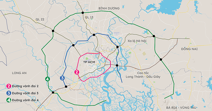 Hướng tuyến của Vành đai 4