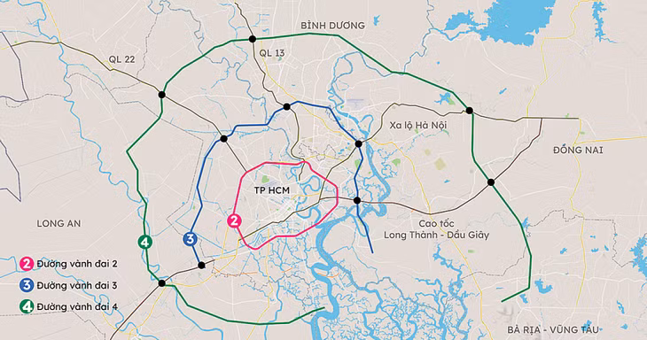 Hướng tuyến của Vành đai 4