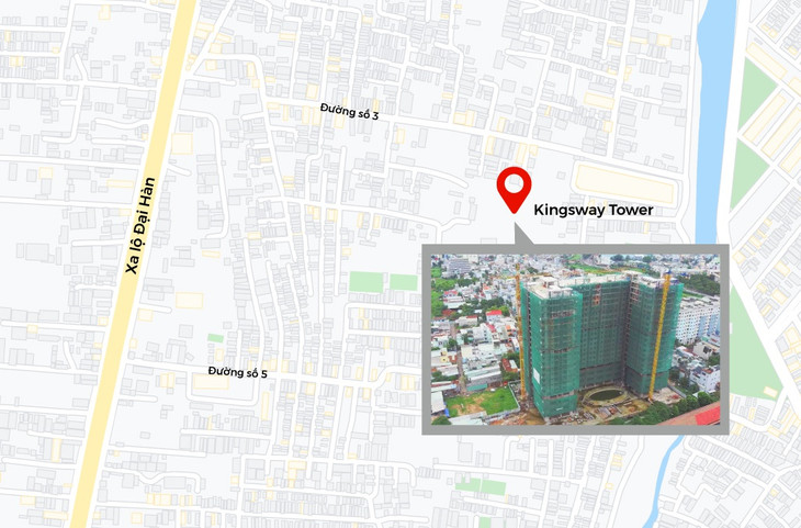 Vị trí Dự án Kingsway Tower tại quận Bình Tân. Vị trí Dự án Kingsway Tower tại quận Bình Tân.