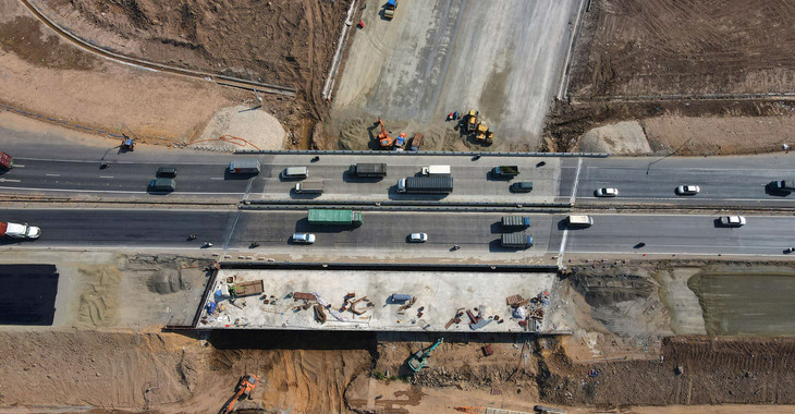 Nút giao 400 tỷ đồng ở cửa ngõ thủ đô đang được hoàn thiện