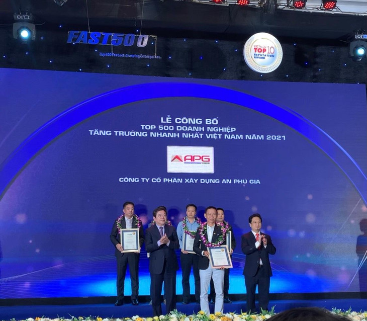 APGCons xuất sắc lọt vào Top 500 Doanh nghiệp tăng trưởng nhanh nhất Việt Nam