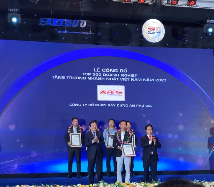 APGCons xuất sắc lọt vào Top 500 Doanh nghiệp tăng trưởng nhanh nhất Việt Nam