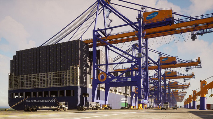 Một góc cảng Cái Mép Gemadept - Terminal Link