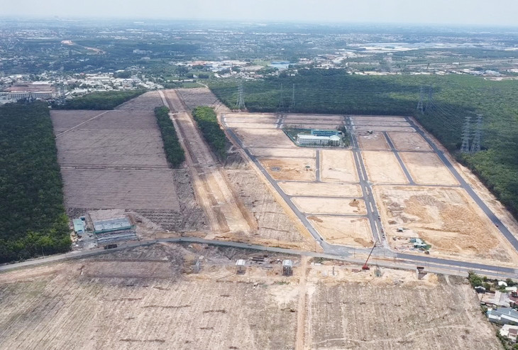 Khu tái định cư Long Đức (huyện Long Thành) đang xây dựng phục vụ cao tốc Biên Hòa - Vũng Tàu