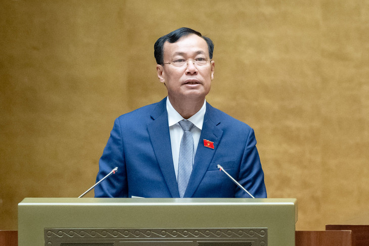 Chủ nhiệm Ủy ban Quốc phòng và An ninh Lê Tấn Tới báo cáo giải trình, tiếp thu, chỉnh lý dự thảo Luật sửa đổi, bổ sung một số điều của Luật Cảnh vệ