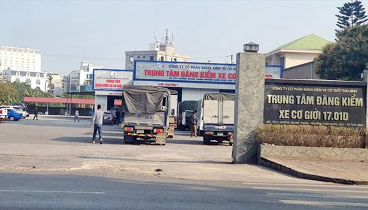 Trung tâm Đăng kiểm 17.01D (đặt trên đường Quang Trung, TP. Thái Bình) bị tạm đình chỉ hoạt động 3 tháng