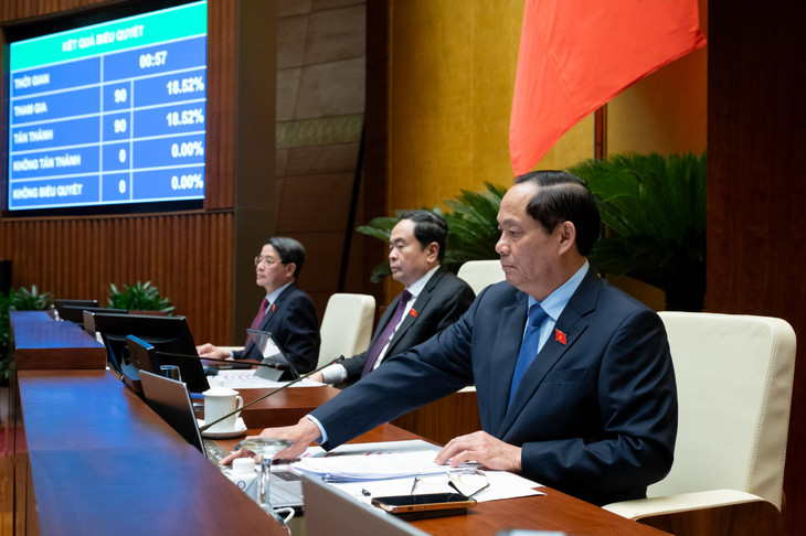 Lãnh đạo Quốc hội biểu quyết thông qua Luật sửa đổi, bổ sung một số điều của Luật Cảnh vệ