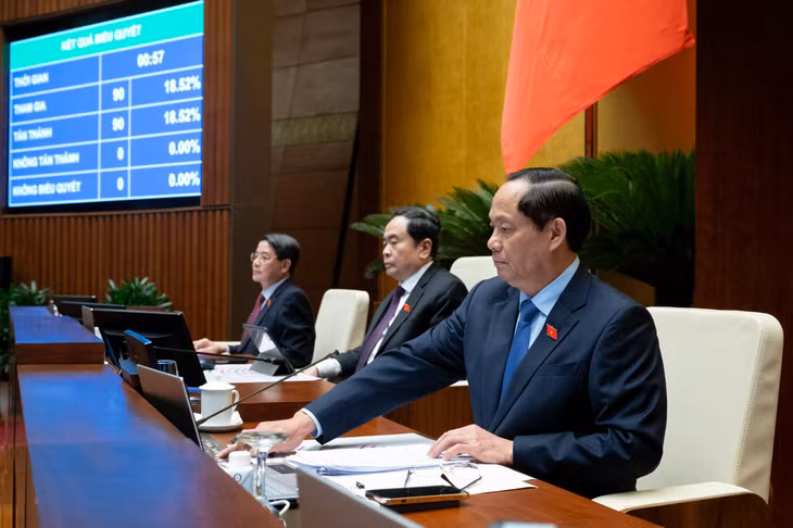 Lãnh đạo Quốc hội biểu quyết thông qua Luật sửa đổi, bổ sung một số điều của Luật Cảnh vệ