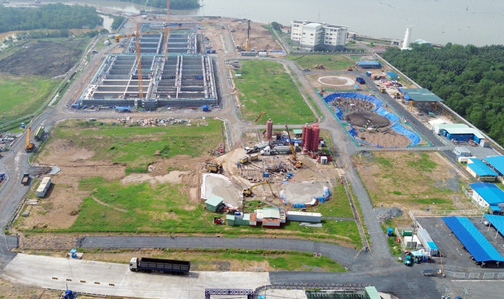 Công trường xây dựng nhà máy xử lý nước thải Nhiêu Lộc - Thị Nghè