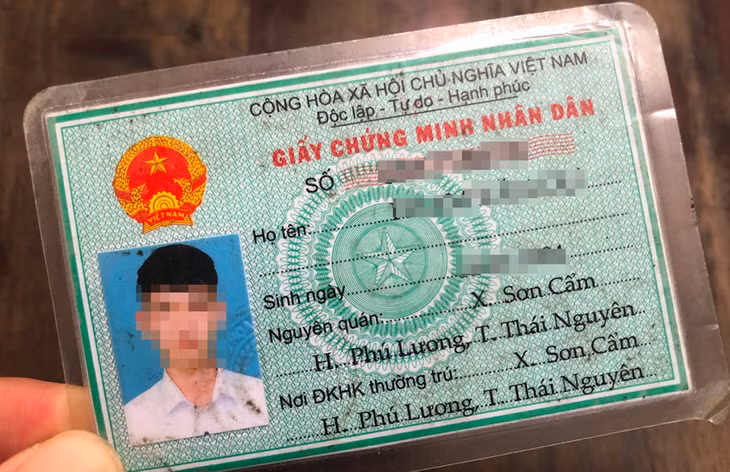 Mẫu chứng minh thư nhân dân