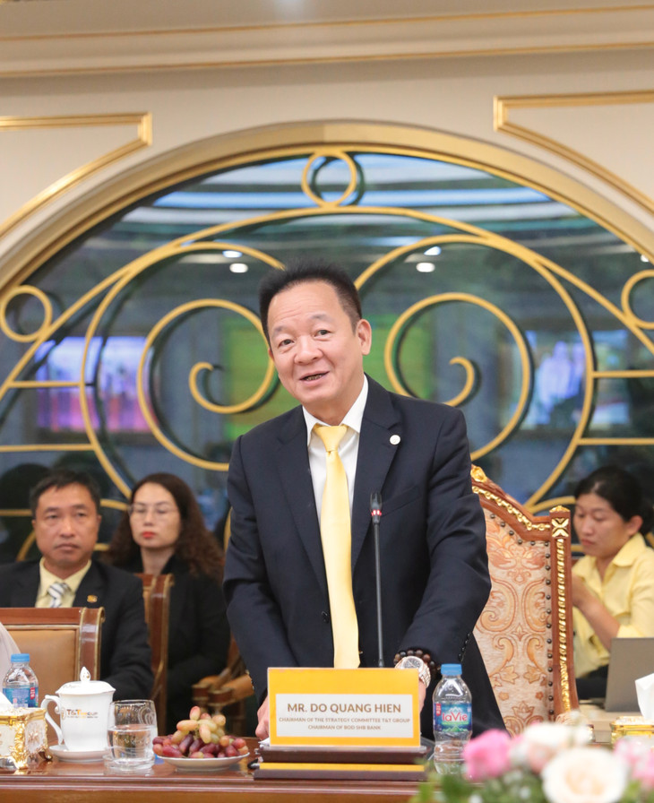 Ông Đỗ Quang Hiển, Chủ tịch UBCL Tập đoàn T&T Group phát biểu tại lễ ký kết. Nguồn ảnh: T&T Group Ông Đỗ Quang Hiển, Chủ tịch UBCL Tập đoàn T&T Group phát biểu tại lễ ký kết. Nguồn ảnh: T&T Group