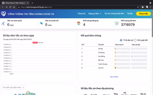 Với trường hợp người dùng muốn đăng ký tiêm trên website. Người dùng sẽ truy cập trang web https://tiemchungcovid19.gov.vn/portal/register-person để đăng ký trực tiếp. (Ảnh chụp màn hình)
