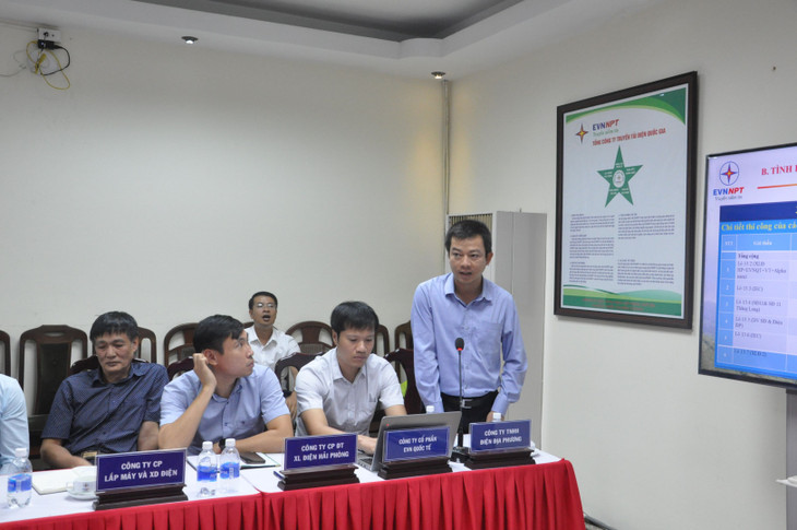 Đại diện nhà thầu phát biểu tại buổi làm việc