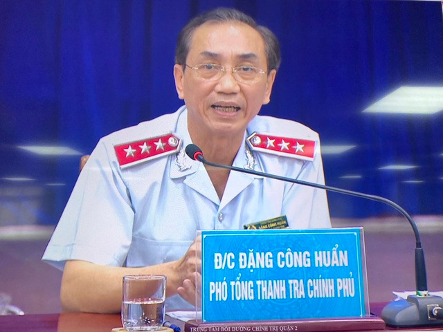 Phó Tổng Thanh tra Chính phủ Đặng Công Huẩn phát biểu trước khi đi vào đối thoại