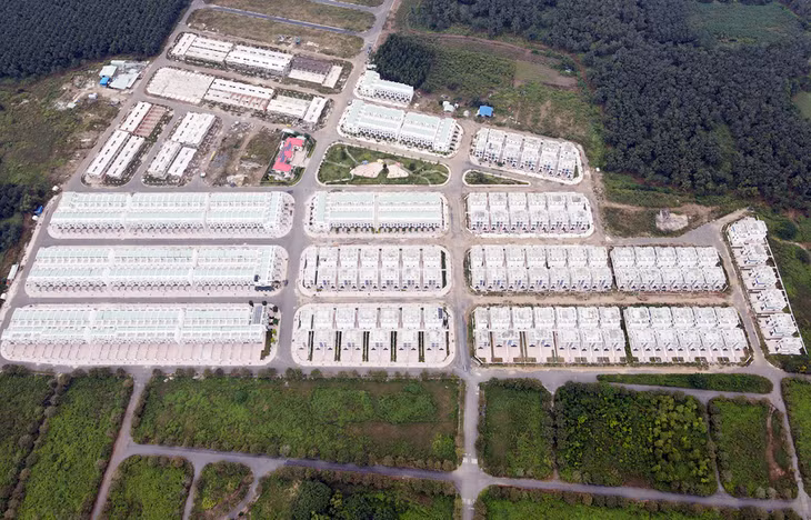 Khu dân cư Tân Thịnh (huyện Trảng Bom, tỉnh Đồng Nai) nhìn từ trên cao