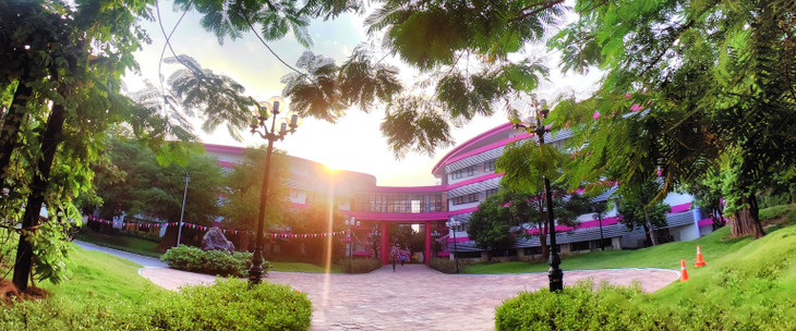 Một góc xanh mát của trường TH School cơ sở Chùa Bộc, Hà Nội