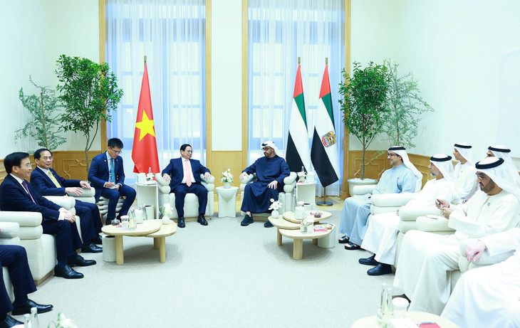 Thủ tướng Chính phủ Phạm Minh Chính và Tổng thống Sheikh Mohammed bin Zayed Al Nahyan nhất trí 6 trọng tâm ưu tiên hợp tác trong khuôn khổ quan hệ Đối tác Toàn diện - Ảnh: VGP