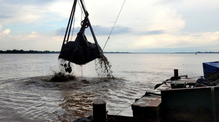 Mỏ cát Vàm Cái Thia sẽ hoạt động phục vụ nguồn cát san lấp cho các dự án trọng điểm