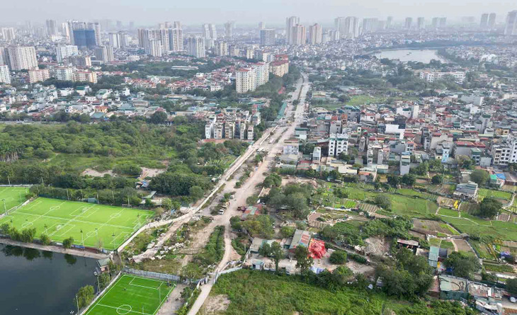 Dự án đường Vành đai 2,5 đoạn Nguyễn Trãi - Đầm Hồng khi hoàn thành sẽ giúp giải quyết tình trạng ách tắc giao thông. Ảnh minh họa