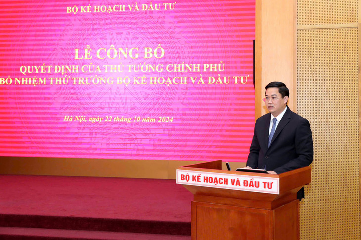 Thứ trưởng Nguyễn Đức Tâm phát biểu nhận nhiệm vụ. Ảnh: Đức Trung Thứ trưởng Nguyễn Đức Tâm phát biểu nhận nhiệm vụ. Ảnh: Đức Trung