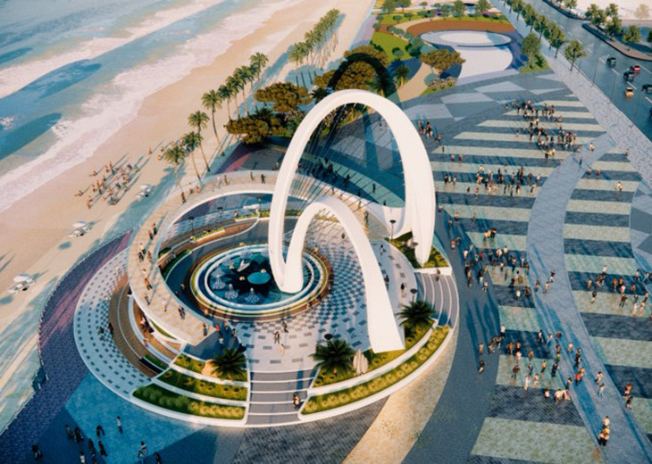 Phối cảnh công trình điểm nhấn quảng trường Thùy Vân