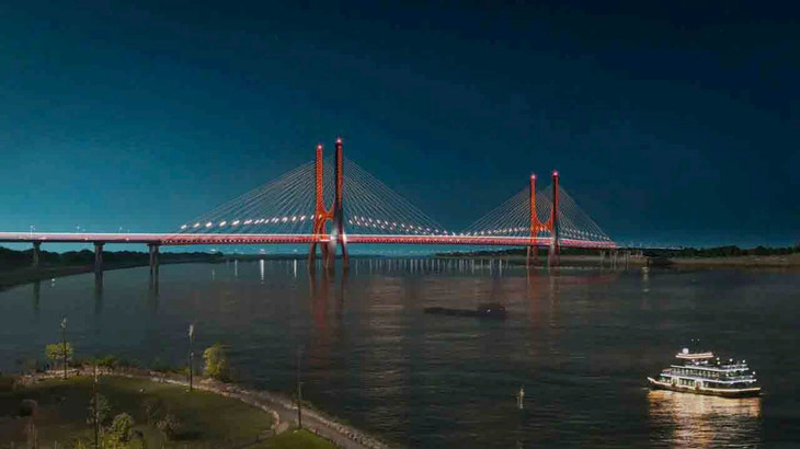 Phối cảnh cầu Ngọc Hồi qua sông Hồng nối Hà Nội với Hưng Yên Phối cảnh cầu Ngọc Hồi qua sông Hồng nối Hà Nội với Hưng Yên