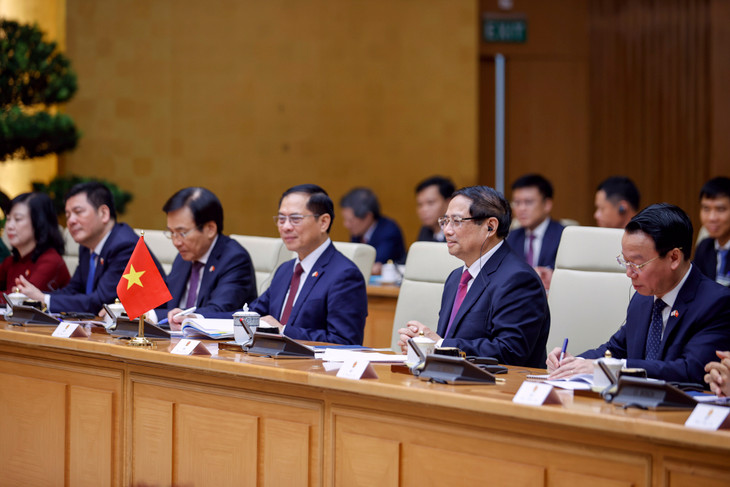 Thủ tướng Phạm Minh Chính đánh giá quan hệ hai nước có tiềm năng hợp tác ngày càng rộng lớn với nền tảng là sự tin cậy chính trị, giao lưu nhân dân lâu đời và thế mạnh bổ sung lẫn nhau - Ảnh: VGP