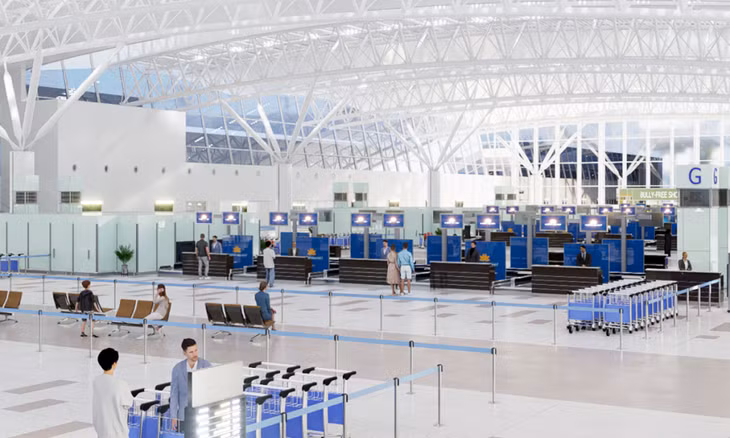 Phối cảnh quầy làm thủ tục hàng không