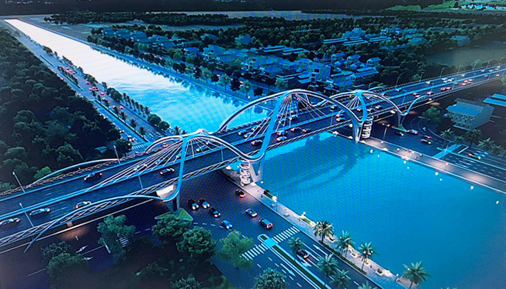 Phối cảnh cầu Nguyễn Chí Thanh bắc qua kênh xáng Xà No