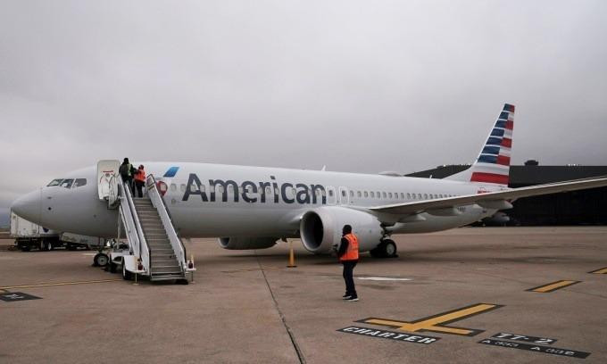 Một máy bay 737 MAX của American Airlines tại sân bay ở Dallas, Texas, Mỹ. Ảnh: Reuters