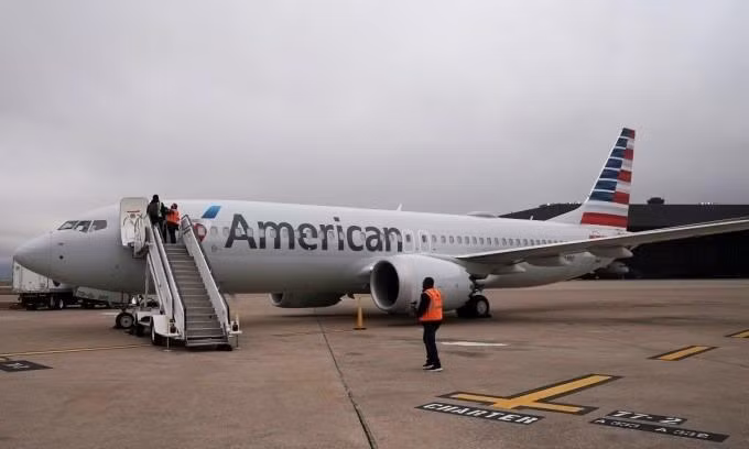 Một máy bay 737 MAX của American Airlines tại sân bay ở Dallas, Texas, Mỹ. Ảnh: Reuters