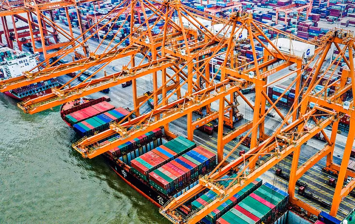 Cảng Qinzhou của Trung Quốc. Ảnh: CGTN