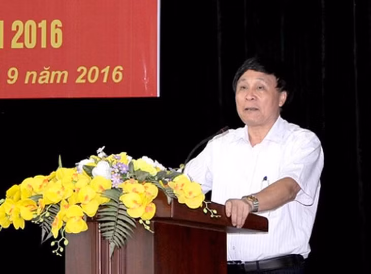 Ông Nguyễn Quang Huy khi còn đương chức. Ảnh Báo Lào Cai