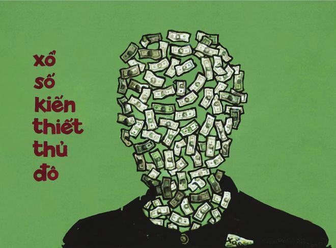 Huyền thoại phố phường (acrylic trên vải) của Trần Trọng Vũ Huyền thoại phố phường (acrylic trên vải) của Trần Trọng Vũ