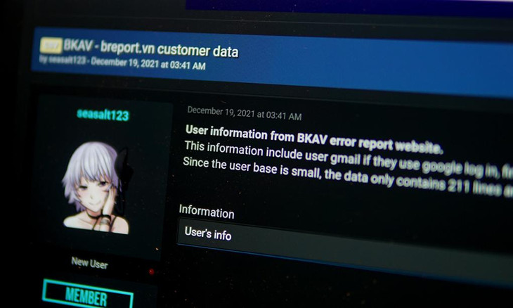 Thông tin của 200 người dùng bị hacker chia sẻ trên diễn đàn mua bán dữ liệu