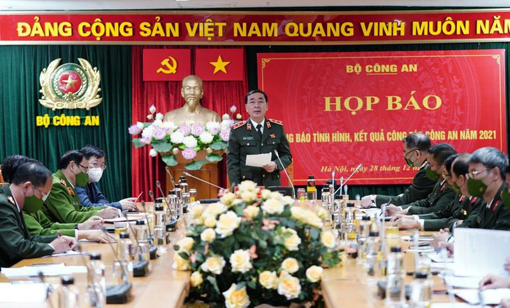 Trung tướng Trần Quốc Tỏ, Thứ trưởng Bộ Công an chủ trì cuộc họp báo