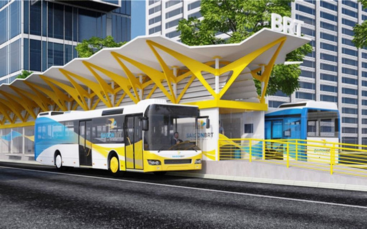 Phối cảnh trạm BRT Số 1 Phối cảnh trạm BRT Số 1