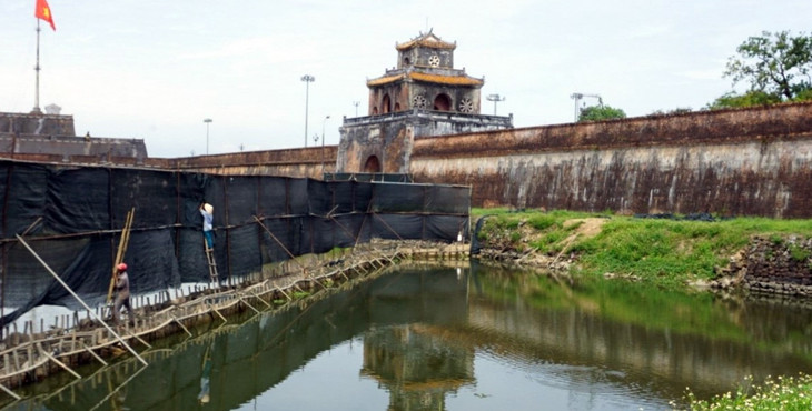 Kè dọc Hộ Thành hào ở mặt Đông của Kinh thành Huế sẽ được tu bổ, tôn tạo