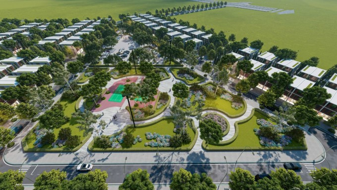 Phối cảnh Dự án xây dựng hạ tầng khu tái định cư tại xã Văn Khê (Mê Linh).