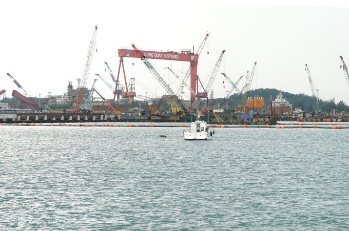 Luồng vào cảng Hào Hưng ở Khu Kinh tế Dung Quất