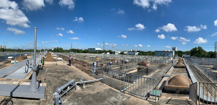 Một phần nhà máy xử lý nước thải Bình Hưng Một phần nhà máy xử lý nước thải Bình Hưng