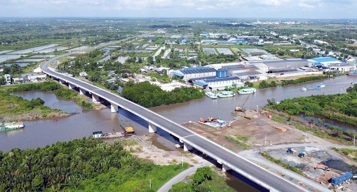 Cầu Gành Hào nằm trên tuyến đã hoàn thành
