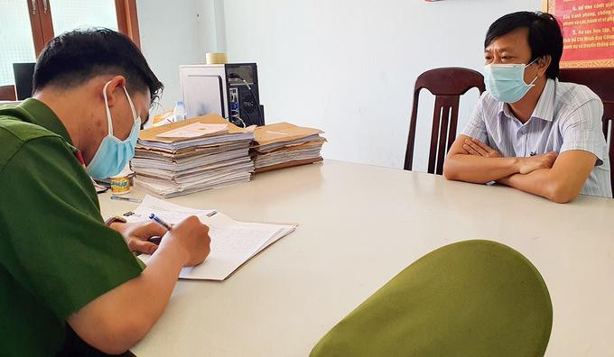 Ông Ngô Quang Phú tại cơ quan điều tra