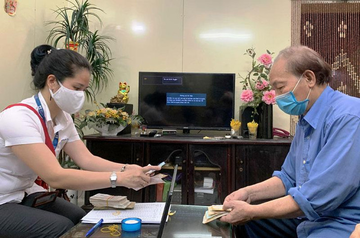 Chi trả lương hưu trực tiếp tại nhà cho người nghỉ hưu tại Hà Nội