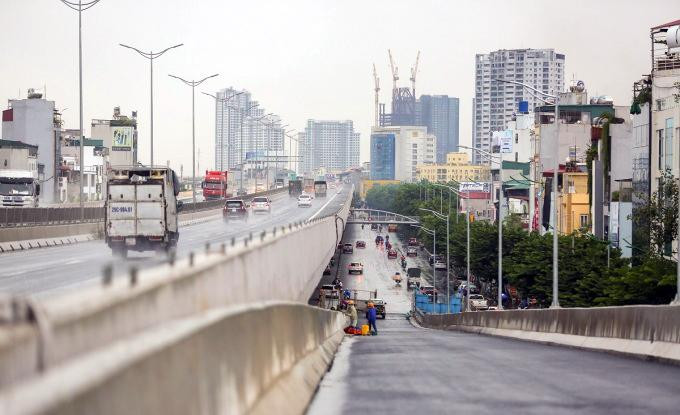 Phấn đấu hoàn thành 6 nhánh lên xuống cầu cạn Mai Dịch - Nam Thăng Long vào cuối tháng 10