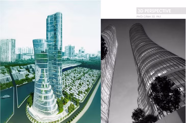 Phối cảnh tổ hợp trung tâm thương mại – vui chơi giải trí khách sạn 5 sao và văn phòng cho thuê tại Chợ Sắt (Hải Phòng)