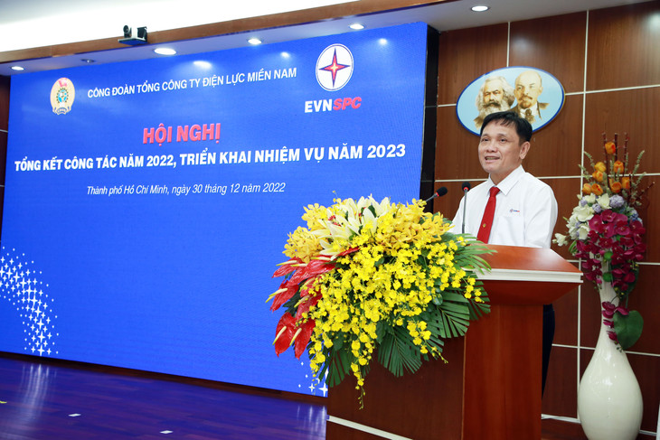 Tổng Giám đốc EVNSPC Nguyễn Phước Đức phát biểu chỉ đạo tại Hội nghị