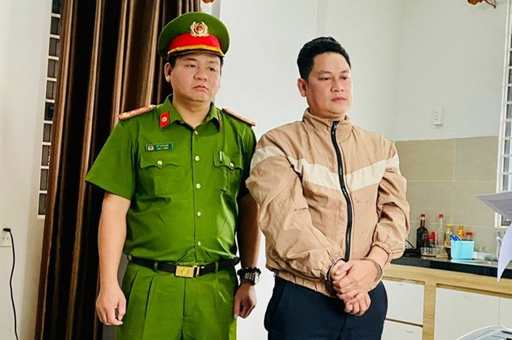 Trương Quốc Thái khi bị cơ quan chức năng bắt giữ