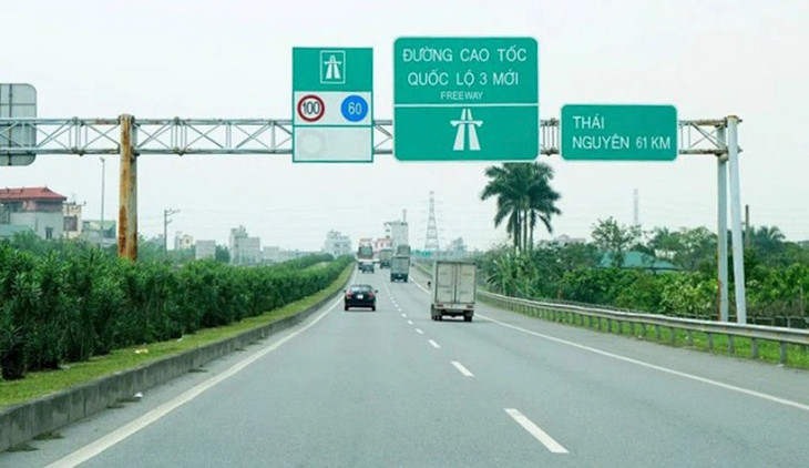 Cao tốc Hà Nội - Thái Nguyên hiện nay nhiều đoạn 4 làn xe