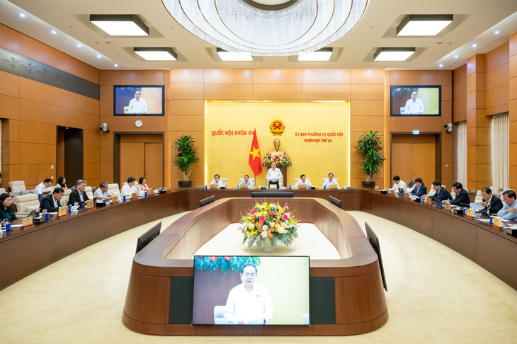 Quang cảnh Phiên họp thứ 44 của Ủy ban Thường vụ Quốc hội. Ảnh: Quốc hội